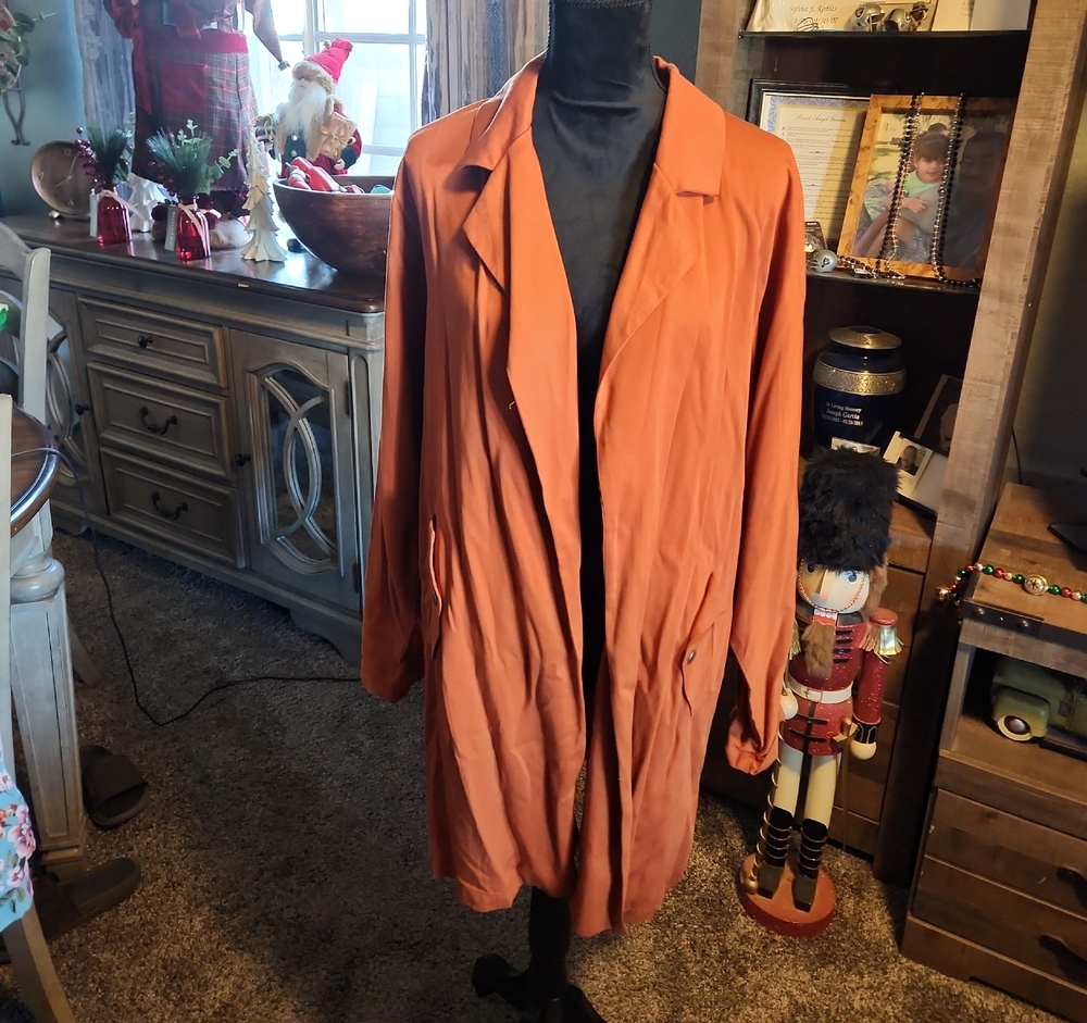 Forever 21 Women's Rust Trench Coat